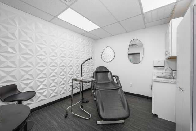 Treatment setup inside Rebel Aesthetics studio in New Jersey.
